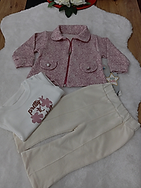 Ceketli İspanyol paça takım düğme ve yaka detaylı