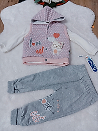 Kapitone yelekli takım