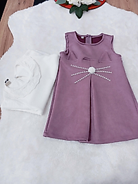 Yaka detaylı işlemeli elbise