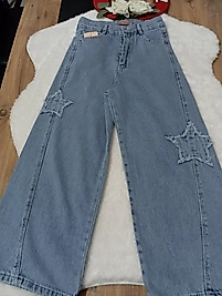 Yıldız temalı bol paça pantolon