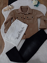 Süet ceket 3 lü takım